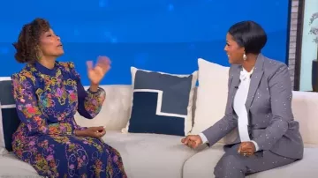 Zadig & Voltaire Valse Tailleur Blazer orné porté par Tamron Hall tel qu’on le voit au Tamron Hall Show le 25 septembre 2025