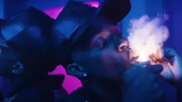 Burberry Black Leather TB Logo Hat worn by Quando Rondo in Quando Rondo - Bad Vibe (feat. A Boogie Wit da Hoodie & 2 Chainz) [Official Music Video]