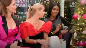 Alexis Cropped Leather Vest worn by Kiki Barth as seen in The Real Housewives of Miami (S07E17)