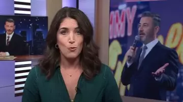 Anthropologie Long-Sleeve Belted Front-Zip Midi Dress worn by Liz Kreutz as seen in Today on September 25, 2025