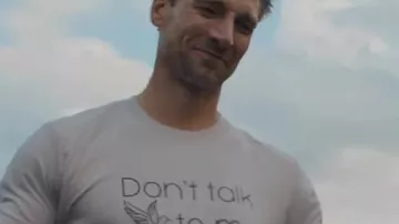 Adventures In Love & Birding “Don’t talk to me I’M BIRDING” Shirt worn by John (Andrew Walker) as seen in Adventures in Love & Birding
