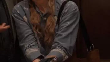 Blue Embroidered Shirt worn by (Meryl Streep) in Only Murders in the Building