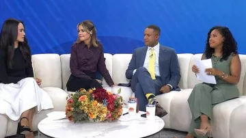 J. Crew Essential Wide-leg Pant worn by Sheinelle Jones as seen in Today on September 30, 2025