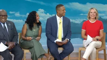 Top Rated Carolyn Layered Sweater-tee worn by Dylan Dreyer as seen in Today on September 30, 2025