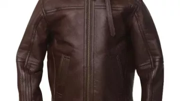 Brown Leather Aviator Jacket Mens