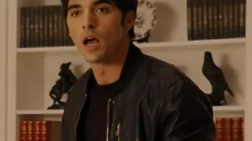 Red, White & Royal Blue Taylor Zakhar Perez Leather Jacket worn by Alex Claremont-Diaz (Taylor Perez) in Red, White & Royal Blue