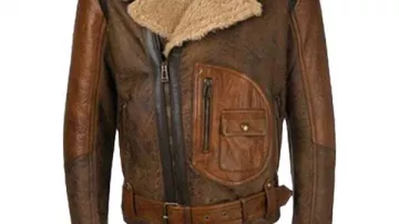 Raf B3 Leather Bomber Flying Aviator Jacket Mens