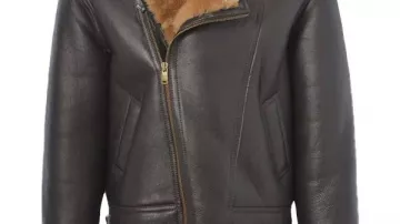 Hommes B3 Shearling Bomber Cuir Blouson Aviateur Homme