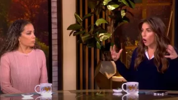 Zimmermann Lucky Metallic Ribbed Top worn by Sunny Hostin as seen in The View on September 30, 2025