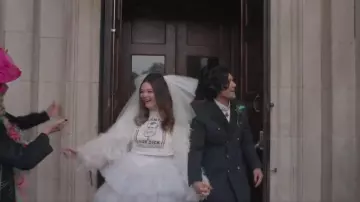 Veronica Sheaffer Blue Tulle Mini Skirt worn by Jessica Salmon (Megan Stalter) as seen in Too Much (S01E10)