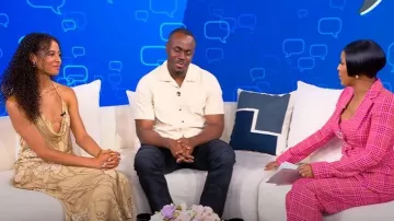 Reiss Rochelle Floral Printed Slip Dress worn by Jasmine Mcleish as seen in Tamron Hall Show on September 30, 2025