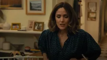 Rebecca Taylor Ikat Pattern Cotton Shirt worn by Sylvia (Rose Byrne) as seen in Platonic (S02E09)