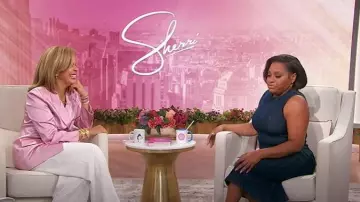 LK Bennett Rose Italian Satin Jacket worn by Hoda Kotb as seen in Sherri on  September 26, 2025