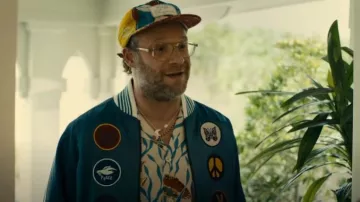 Off White Bode Swimmers Shirt worn by Will (Seth Rogen) as seen in Platonic (S02E10)