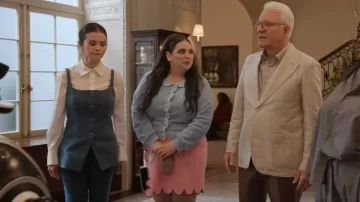 Rachel Antonoff Cupcake Terry Cardigan worn by Althea (Beanie Feldstein) as seen in Only Murders in the Building (S05E06)