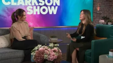 Nina Ricci High-waisted Trousers worn by Lily James as seen in The Kelly Clarkson Show on  September 30, 2025