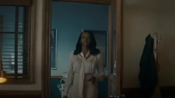 Fendi Karligraphy Jacquard Jersey Midi Skirt worn by Dr. Carol Pierce (Tamberla Perry) as seen in Brilliant Minds (S02E01)