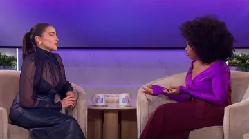 Saint Laurent Long Sleeve Blouse worn by Olivia Culpo as seen in The Jennifer Hudson Show on September 30, 2025