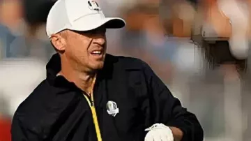 Tom Felton Ryder Cup 2025 Jacket in Tom and Olivier today at Ryder Cup 2025 in New York #tomfelton