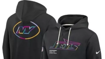 Sudadera con capucha New York Jets Crucial Catch usada por Aaron Rodgers en Miami Dolphins vs New York Jets Resumen | Temporada 2025 de la NFL
