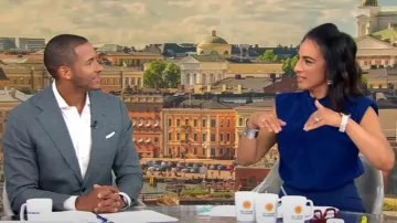 Alieva Maxine Dress worn by Michelle Miller as seen in CBS Mornings on September 28, 2025