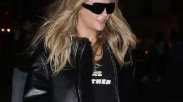 Paris Fashion Week 2025 Cara Delevingne Leather Jacket