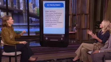 Chaqueta de encaje de Zara con mangas abullonadas usada por Amy Nofziger como se ve en LIVE with Kelly and Mark el 29 de septiembre de 2025