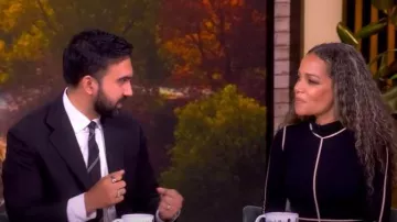 MM6 Maison Margiela Contrast Seam Turtleneck Maxi Dress worn by Sunny Hostin as seen in The View on October 1, 2025