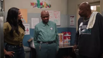 Anthropologie Brown Leather Western Buckle Belt worn by Ava Coleman (Janelle James) as seen in Abbott Elementary (S05E01)