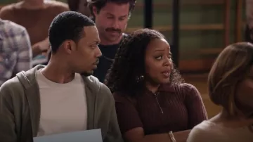 A New Day Half Zip Pullover Sweater worn by Janine Teagues (Quinta Brunson) as seen in Abbott Elementary (S05E01)