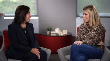 Stella McCartney Leopard-print Blouse worn by Jill Martin as seen in Today on October 1, 2025