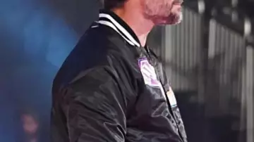 WWE Wrestlepalooza CM Punk AJ’s Husband Satin Varsity Jacket worn by CM Punk (CM Punk) in WWE Wrestlepalooza