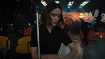 Vestido midi abotonado de manga corta con marco usado por Sylvia (Rose Byrne) como se ve en Platonic (S02E10)