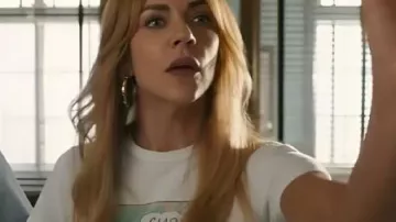 High Potential White Graphic Tee worn by Morgan Gillory (Kaitlin Olson) as seen in High Potential (S02E03)