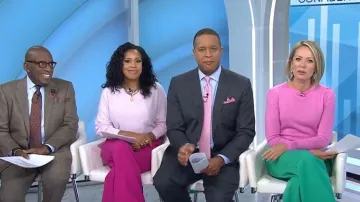 Banana Republic Pull lavable à manches bouffantes en laine mérinos porté par Dylan Dreyer comme on le voit dans Today le 1er octobre 2025