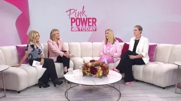Chaqueta de cuero Dickey de Veronica Beard Miller usada por Jenna Bush Hager como se ve en Today with Jenna & Friends el 1 de octubre de 2025