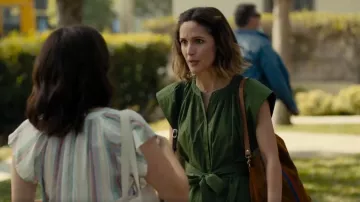 Clare V Simple Tote Chestnut Leather Suede worn by Sylvia (Rose Byrne) as seen in Platonic (S02E10)