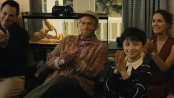 Notre Legacy Jazz Hypnosis Chemise Boutonnée portée par Will (Seth Rogen) comme on le voit dans Platonic (S02E10)
