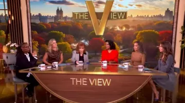 Manolo Blahnik BB 105mm Zapatos de tacón de lana a cuadros usados por Alyssa Farah Griffin como se ve en The View el 2 de octubre de 2025