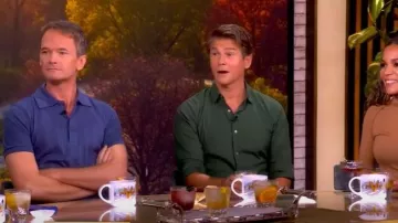 Todd Snyder Cotton Cable Polo worn by Neil Patrick Harris as seen in The View on October 2, 2025