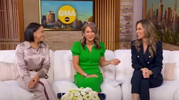 Camisa abotonada de seda Reiss Hailey usada por Stephanie Ramos como se ve en Good Morning America el 2 de octubre de 2025