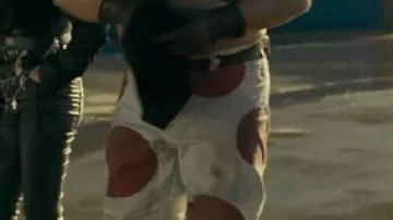 Twisted Metal Polka Dot Print Pant worn by Sweet Tooth (Samoa Joe) as seen in Twisted Metal (S02E11)