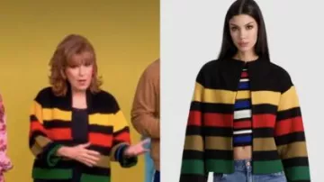Chaqueta de suéter a rayas multicolor de Self - Co-Anfitrión (Joy Behar) en The View (S28E118)
