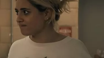 Gen V S02 Emma Meyer White Sweatshirt worn by Emma Meyer / Little Cricket (Lizze Broadway) as seen in Gen V (S02E05)