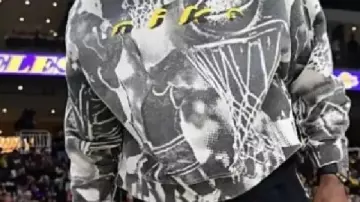 Sweatshirt worn by LeBron James in LAKERS vs WARRIORS FULL GAME HIGHLIGHTS | October 5, 2025 | NBA PRESEASON 2025 | NBA 2K26 GAMEPLAY