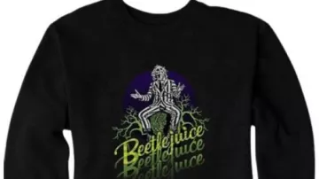 Halloween 2024 Beetlejuice Sweatshirt worn by Cameron Elam (Dylan Arnold) as seen in Halloween