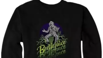 Halloween 2024 Beetlejuice Sweatshirt worn by Cameron Elam (Dylan Arnold) as seen in Halloween