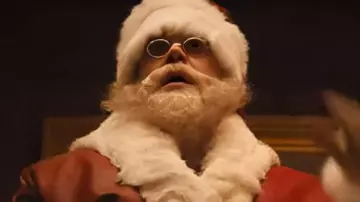 David Harbour Santa Claus Leather Coat worn by Santa (David Harbour) as seen in Violent Night