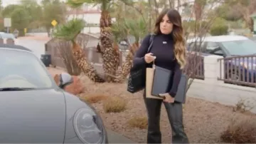 Saint Laurent Lambskin Quilted Maxi Icare Shopping Tote worn by Alison Victoria as seen in Sin City Rehab (S01E03)