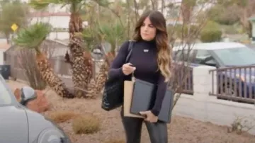 Off-White Off-Stamp High-Neck Top worn by Alison Victoria as seen in Sin City Rehab (S01E03)